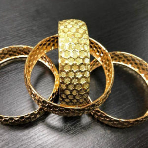 Gold Bangles and Rings made by Rolling Gold Machine